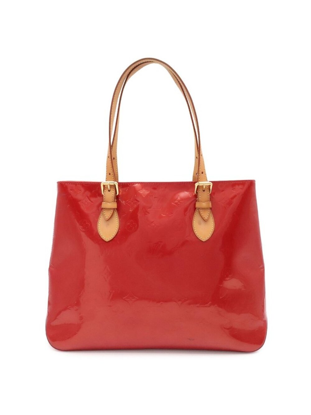 Louis Vuitton Monogram Vernis Brentwood Tote Bag Shoulder Patent Leather Pomme